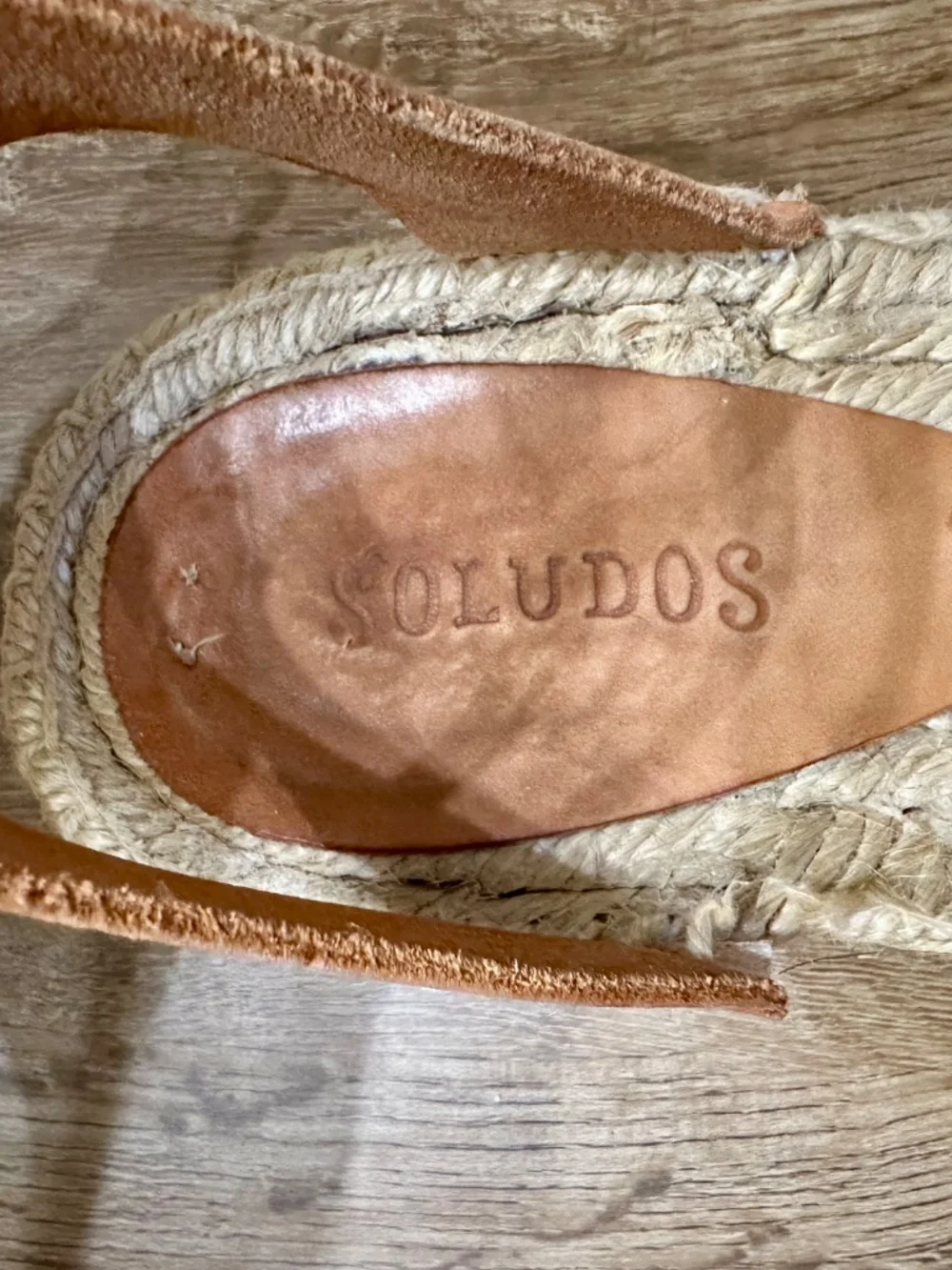 Soludos Cadiz Brown Leather Espadrilles Sandals 7.5